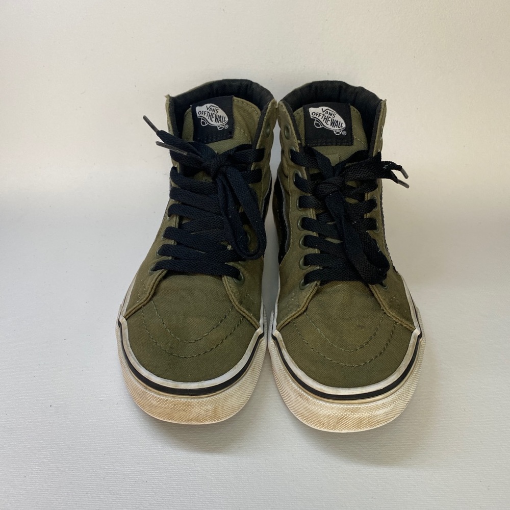 Van’s Sk-8 Hi Sneakers Women’s 5.5 Army Green/Black 721277 - Picture 2 of 9